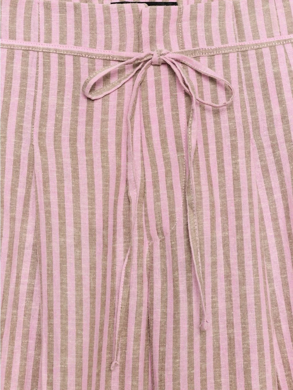 Zara Pink-Striped Wide Leg Pants.